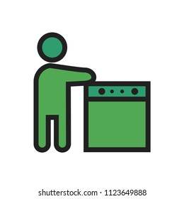 creative vector illustration colorful flat line people washing icon design