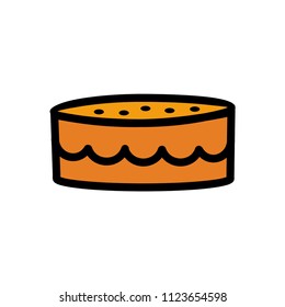 creative vector illustration colorful flat line food cake icon design