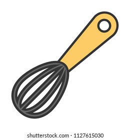 creative vector illustration colorful flat line kitchen wisk icon design