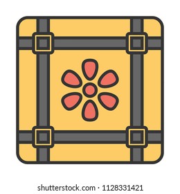 creative vector illustration colorful flat line Kitchen Handkerchief icon design