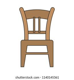 creative vector illustration colorful flat line Furniture Chair icon design