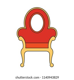creative vector illustration colorful flat line Furniture Decorative modern chair icon design
