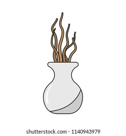 creative vector illustration colorful flat line Furniture Decorative Modern pot icon design