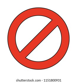 creative vector illustration colorful flat line Security stop icon design