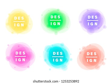 Creative vector illustration of colorful round abstract banners. Graphic banners concept vector design. Graphic banners design. Overlay colors shape art design. Vector Illustration.