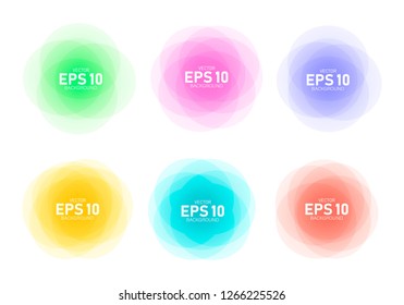 Creative vector illustration of colorful round abstract banners. Graphic banners concept vector design. Graphic banners design. Overlay colors shape art design. Vector Illustration.