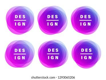 Creative vector illustration of colorful round abstract banners. Graphic banners concept vector design. Graphic banners design. Overlay colors shape art design. Vector Illustration.