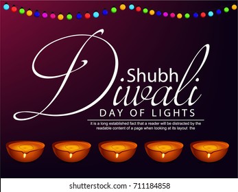 Creative Vector Illustration of crackers, fireworks for Diwali festival 
