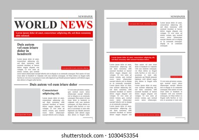 Creative vector illustration of daily newspaper journal, business promotional news isolated on transparent background. Art design mockup template. Abstract concept graphic typographic print element