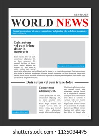 Creative vector illustration of daily newspaper journal, business promotional news isolated on transparent background. Art design mockup template. Abstract concept graphic typographic print element