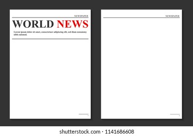 Creative vector illustration of daily newspaper journal, business promotional news isolated on transparent background. Art design mockup template. Abstract concept graphic typographic print element