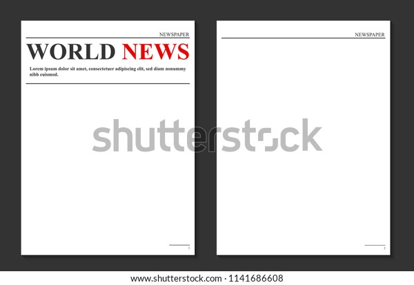 Creative Vector Illustration Daily Newspaper Journal Stock Vector Royalty Free