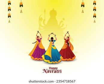 Creative vector illustration for dandiya night
