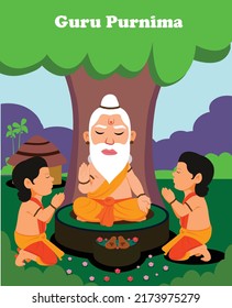 Ilustración vectorial creativa para el día de la celebración Guru Purnima