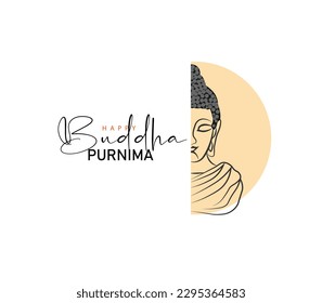 Ilustración vectorial creativa para el Día de Honrar la Celebración Buda Purnima.