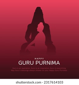 Creative vector Illustration for the Day Of Honoring Celebration Guru Purnima.	