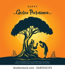 Creative vector Illustration for the Day Of Honoring Celebration Guru Purnima. abstract vector illustration design	