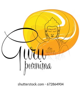 Creative vector Illustration for the Day Of Honoring Celebration Guru Purnima.