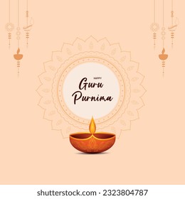 Creative Vector Illustration for the Day Of Honouring Celebration Guru Purnima