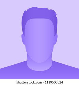 Creative vector illustration of default avatar profile placeholder isolated on background. Art design grey photo blank template mockup. Abstract concept graphic element