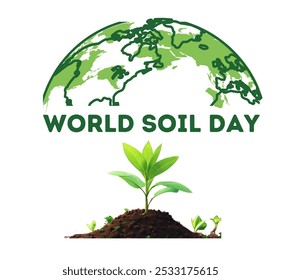 Concept de conception d'illustration vectorielle créative de la Journée mondiale du sol avec la terre observée le 5 décembre