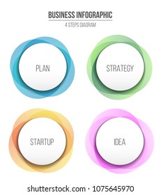 Creative vector illustration of diagram information isolated on background. 4 business step options. Art design information template. Abstract concept graphic element. Workflow layout presentation