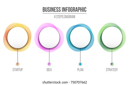 Creative vector illustration of diagram information isolated on background. 4 business step options. Art design template. Abstract concept graphic element. Workflow layout presentation.