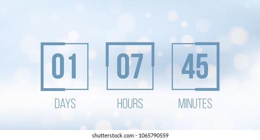 Creative vector illustration of digital clock timer isolated on background. Countdown art design. For coming soon or under construction. Abstract concept graphic element. Web site flat template.