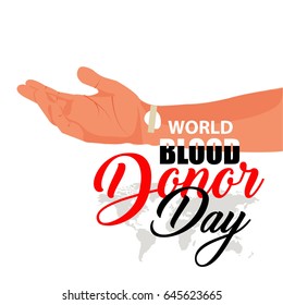 Creative Vector illustration of Donate blood concept for World blood donor day-June 14.
