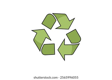 Creative Vector Illustration of Eco-Friendly Recycle Symbol with Green Arrows, Green Recycling Symbol, green arrows, eco-friendly, environmental graphic, recycling icon, circular economy