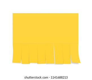 Creative vector illustration of empty blank sheet paper advertising with tear-off cut slips isolated on transparent background. Street art design copy space template. Abstract concept graphic element
