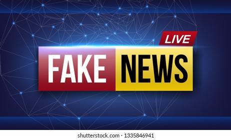 Creative vector illustration of fake news live broadcasting television screen isolated on transparent background. Art design channel tv template. Abstract concept graphic element