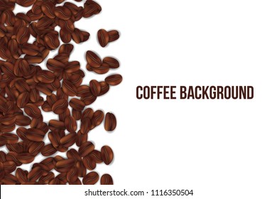 Creative vector illustration of falling roasting coffee beans isolated on transparent background. Art design seed aroma arabica ads poster template. Abstract concept graphic menu, brochure element