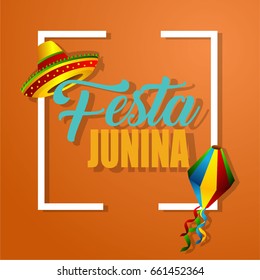 Creative vector illustration of festa junina background holiday