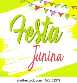 Creative vector illustration of festa junina background holiday