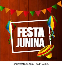 Creative vector illustration of festa junina background holiday
