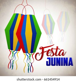 Creative vector illustration of festa junina background holiday