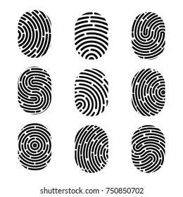 Creative vector illustration of fingerprint. Art design finger print. Security crime sign. Abstract concept graphic element. Thumbprint id.