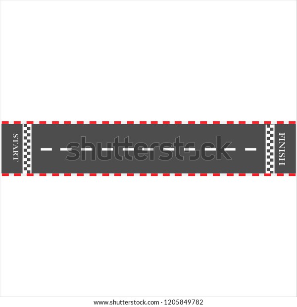 Creative vector illustration of the\
finish line, race track, top view. Art Design. Start or finish.\
Karting. Asphalt road. Abstract graphic concept\
element.