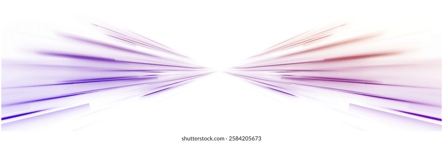 Creative vector illustration of flying cosmic meteor, planetoid, comet, fireball isolated on transparent background. Effect, png, wave,neon,line. Light arc in neon colors, in the form of a turn.