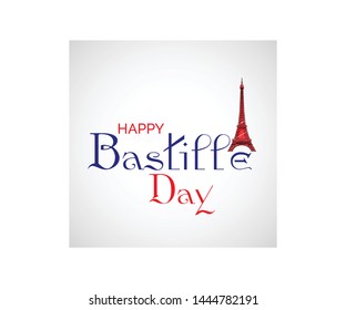 Creative vector Illustration For The French National Day.Happy Bastille Day.