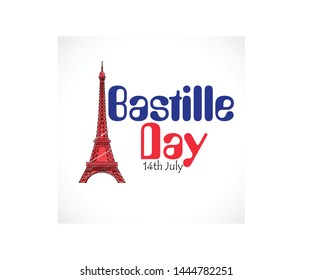 Creative vector Illustration For The French National Day.Happy Bastille Day.