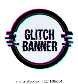 Creative vector illustration of geometric glitch frames set isolated on transparent background. Art design Tv distortion effect template. Abstract concept graphic banner, invitation, flyer element.