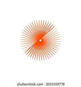 Creative vector illustration of geometric sun beams. Stock Vector illustration isolated on white background.