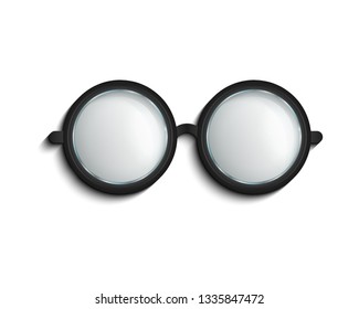 Creative vector illustration of glasses stick, eyeglasses photobooth props isolated on transparent background. Art design funny masquerade template. Abstract concept graphic accessory element