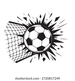 Creative vector illustration of a goal explosion concept, symbolizing achievement, success, and breakthrough moments. Bold and dynamic design, ideal for business, motivation, and success-themed projects.