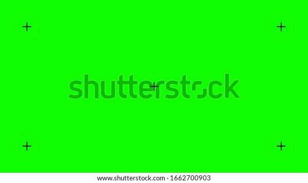 Creative vector illustration of green screen\
background, VFX motion tracking markers. Art design green screen\
backdrop template. Abstract concept video footage replacement\
tracking markers\
element