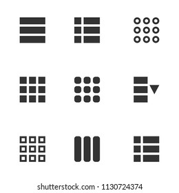 Creative vector illustration of hamburger UI, UX menu user interface navigation icons isolated on background. Art design web navigation interface button controls. Abstract concept graphic element