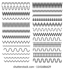 Creative vector illustration of hand drawn line frames set isolated on transparent background. Seamless doodle geometric pattern. Art design sketch ornaments. Abstract concept graphic element