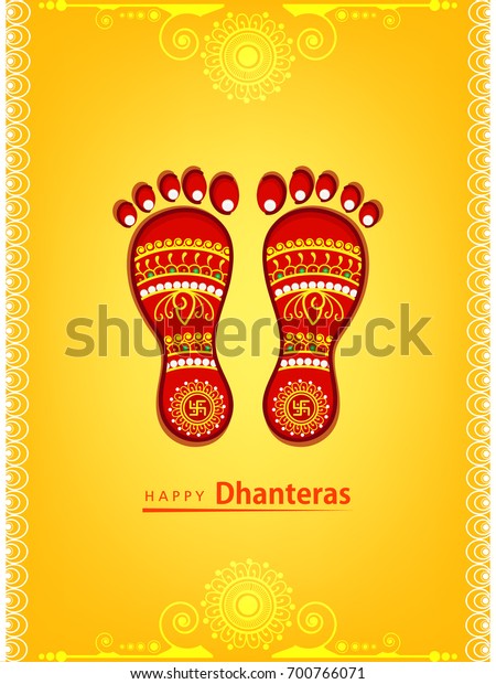 Creative Vector Illustration Happy Dhanteras Nice Stock Vector (Royalty ...